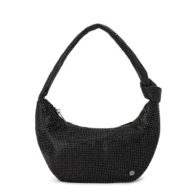 JESSICA CRYSTAL MESH BAG - BLACK