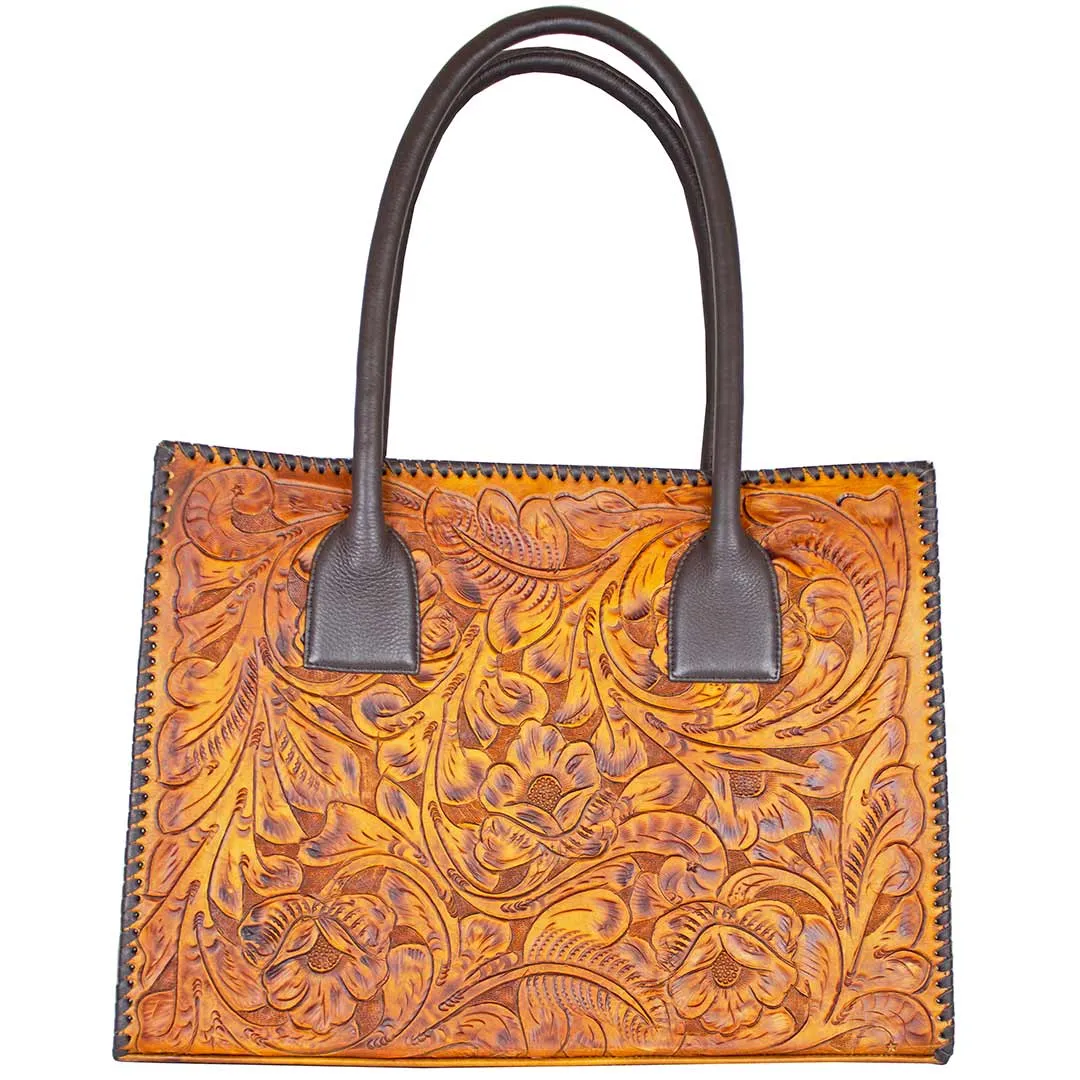 Juan Antonio Hand Tooled Leather Tote Bag