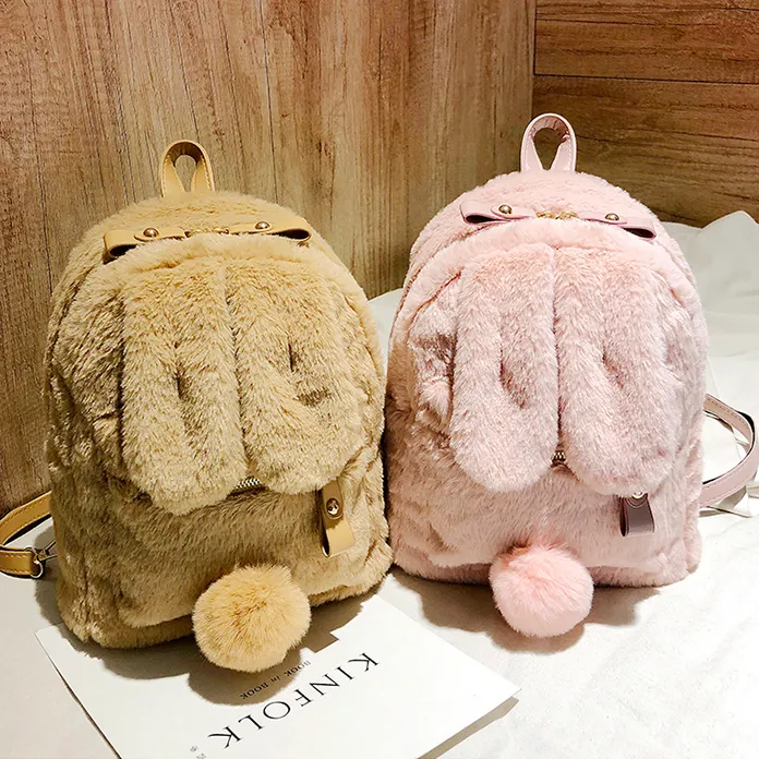 Kawaii Bunny Ear Plush Backpack AD12763