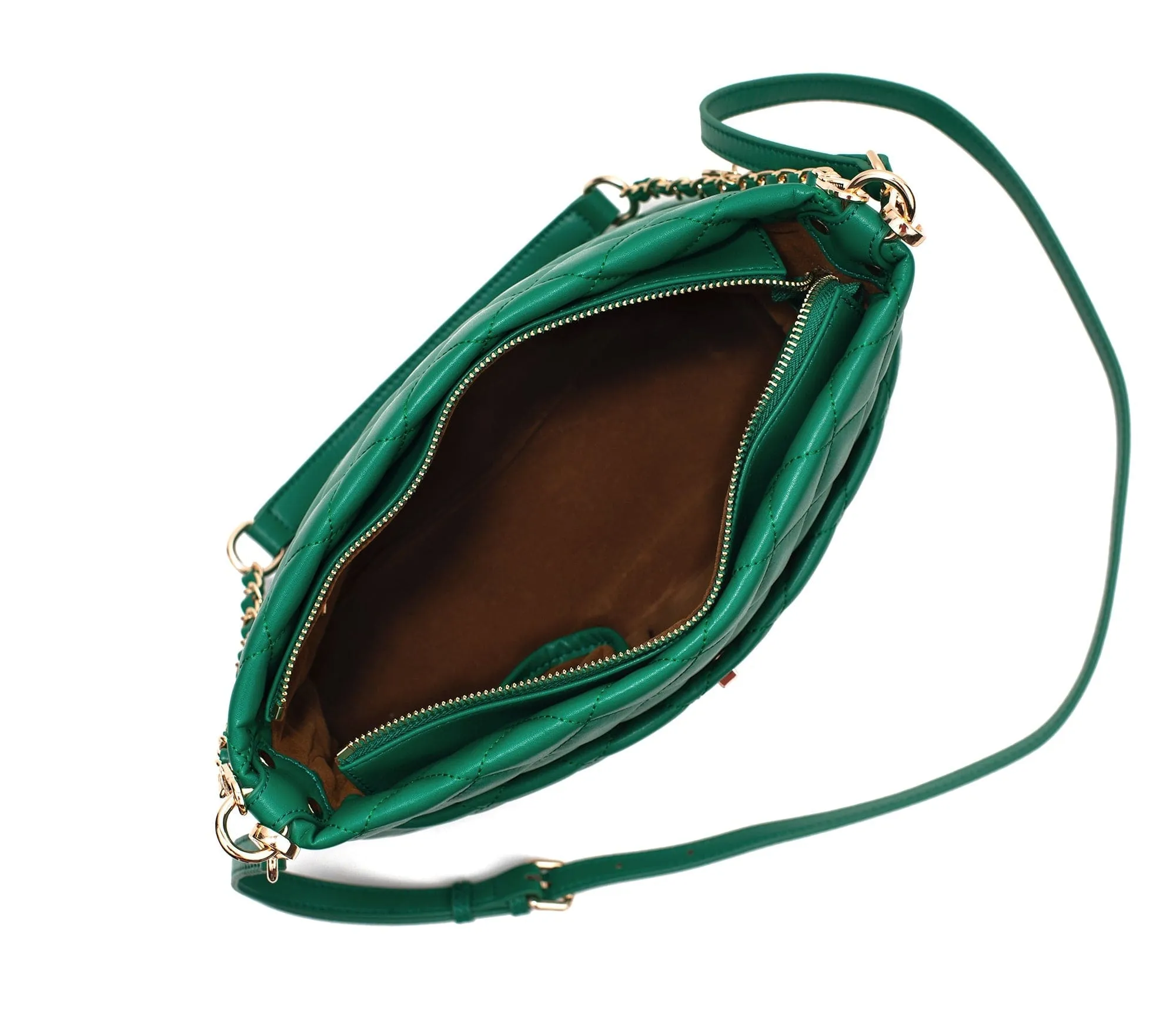 Koi Quilted Vegan Leather Shoulder Bag | Green