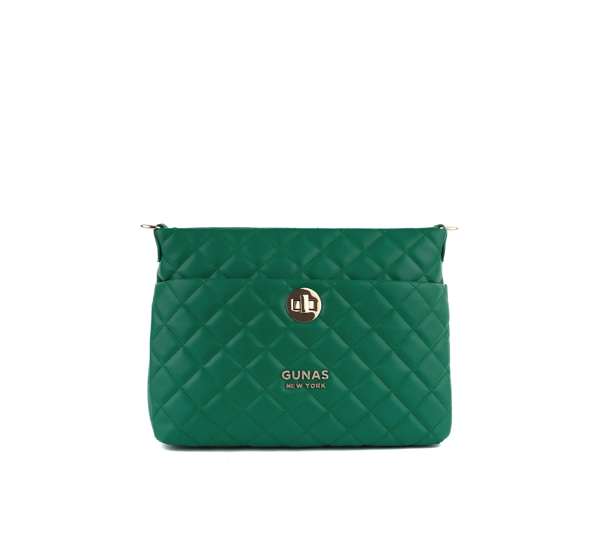 Koi Quilted Vegan Leather Shoulder Bag | Green