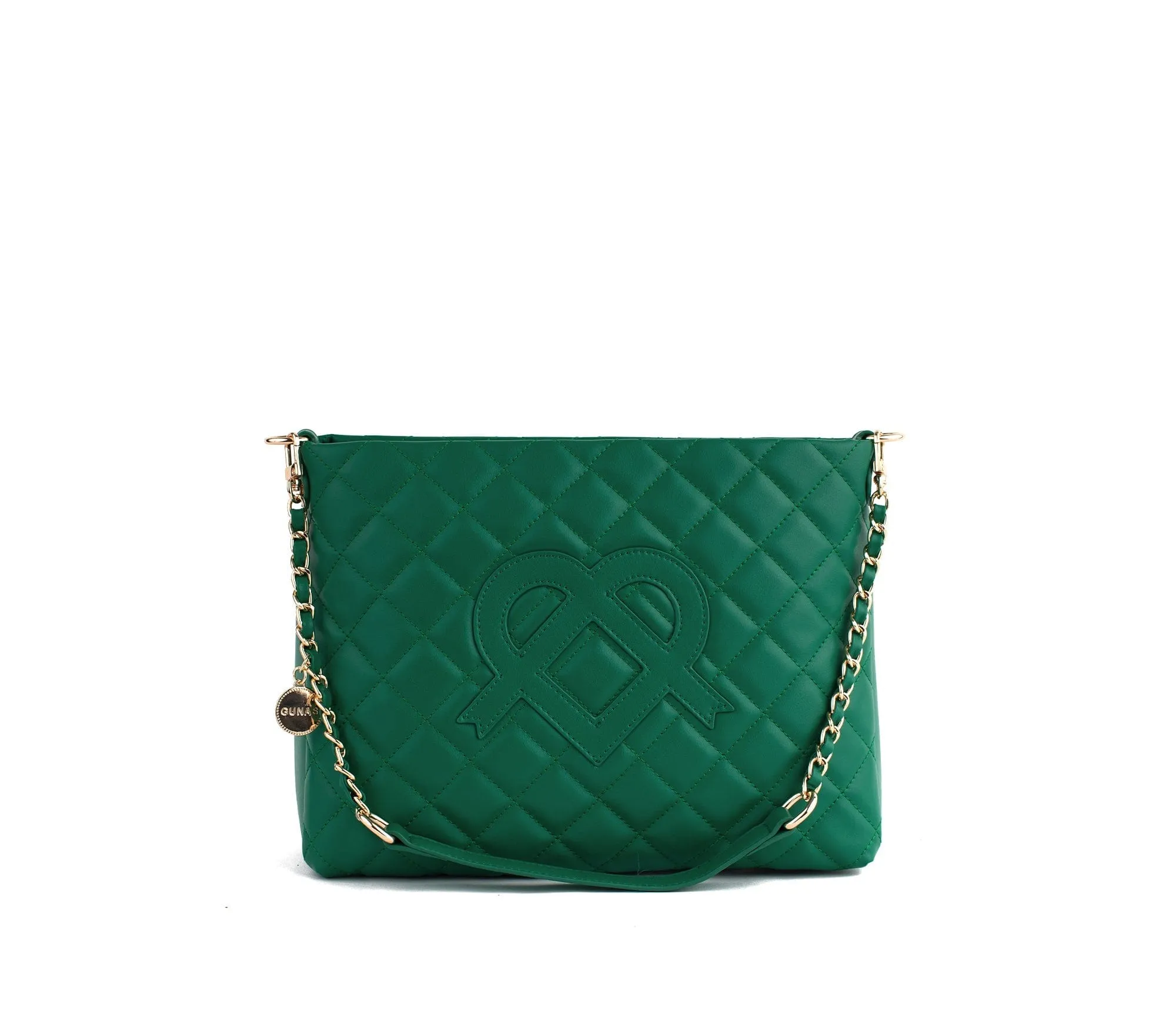 Koi Quilted Vegan Leather Shoulder Bag | Green