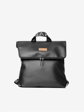 Laptop Vegan Leather Backpack | Black