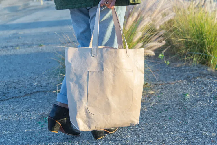 Leather Public Tote Bag