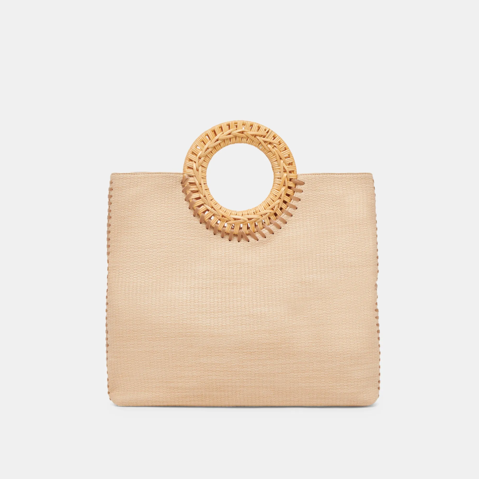 LILAH CLUTCH NATURAL EMBOSSED FAUX LEATHER