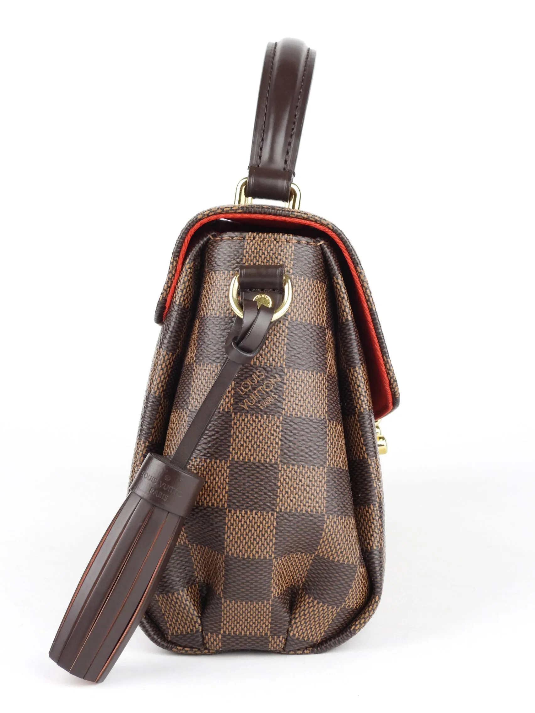 Louis Vuitton Croisette Damier Ebene Coated Canvas Two Way Top Handle Shoulder Bag