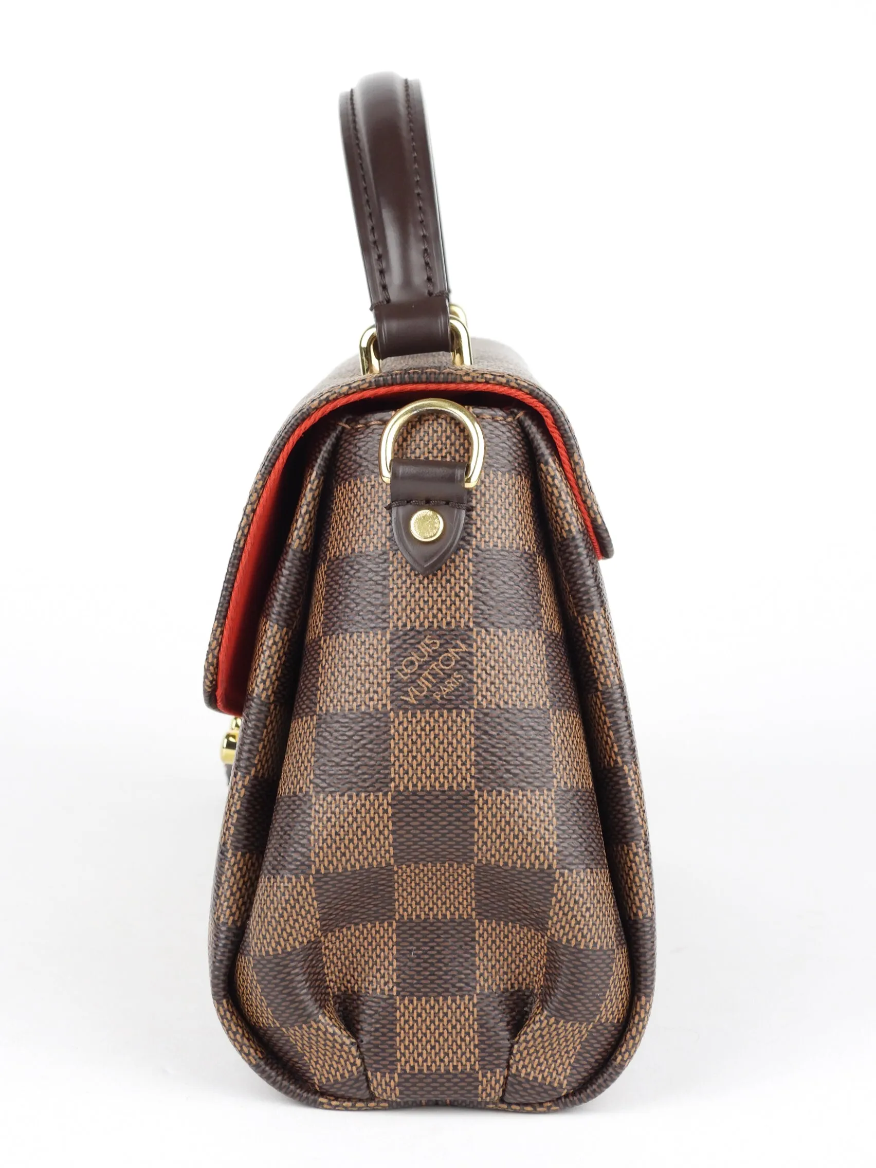 Louis Vuitton Croisette Damier Ebene Coated Canvas Two Way Top Handle Shoulder Bag