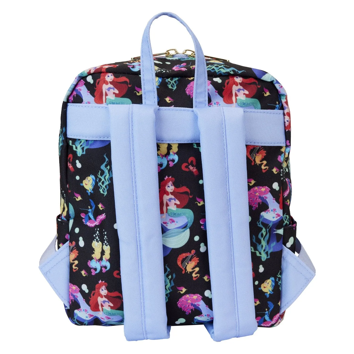 Loungefly Disney The Little Mermaid 35th Anniversary Life is the Bubbles Allover Print Nylon Mini Backpack