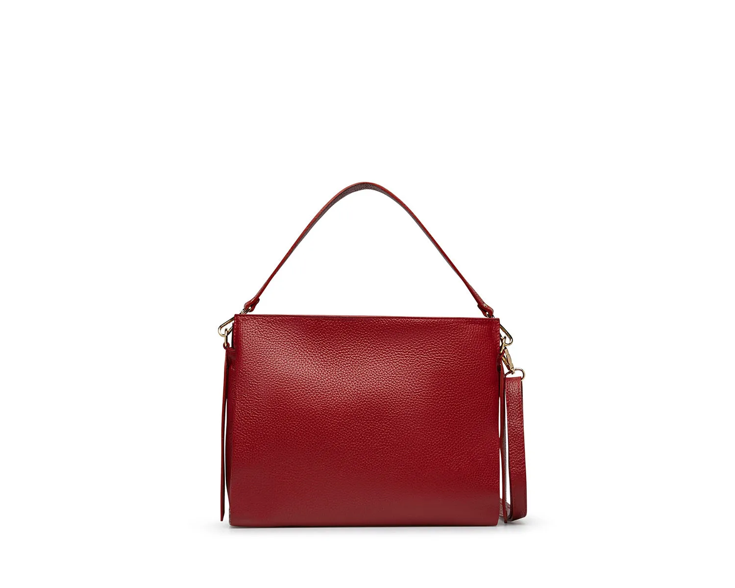 Marco Moreo Elegant Red Leather Shoulder Bag