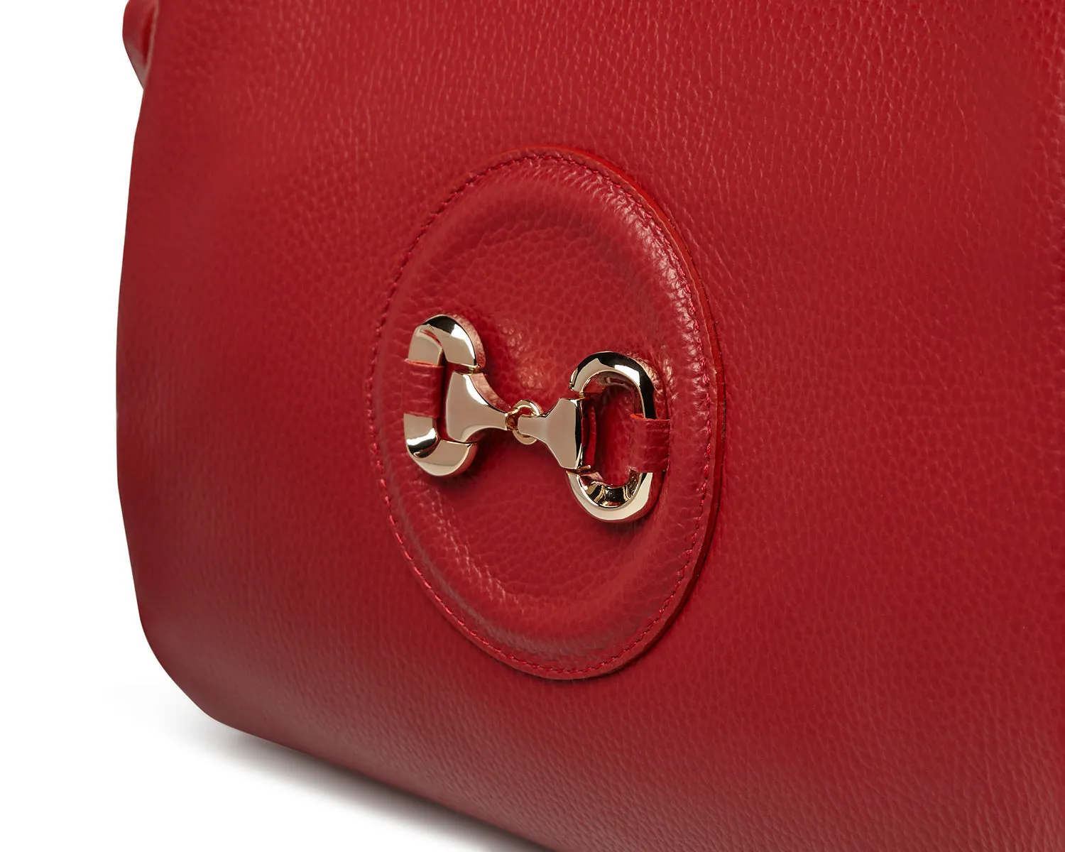 Marco Moreo Elegant Red Leather Shoulder Bag