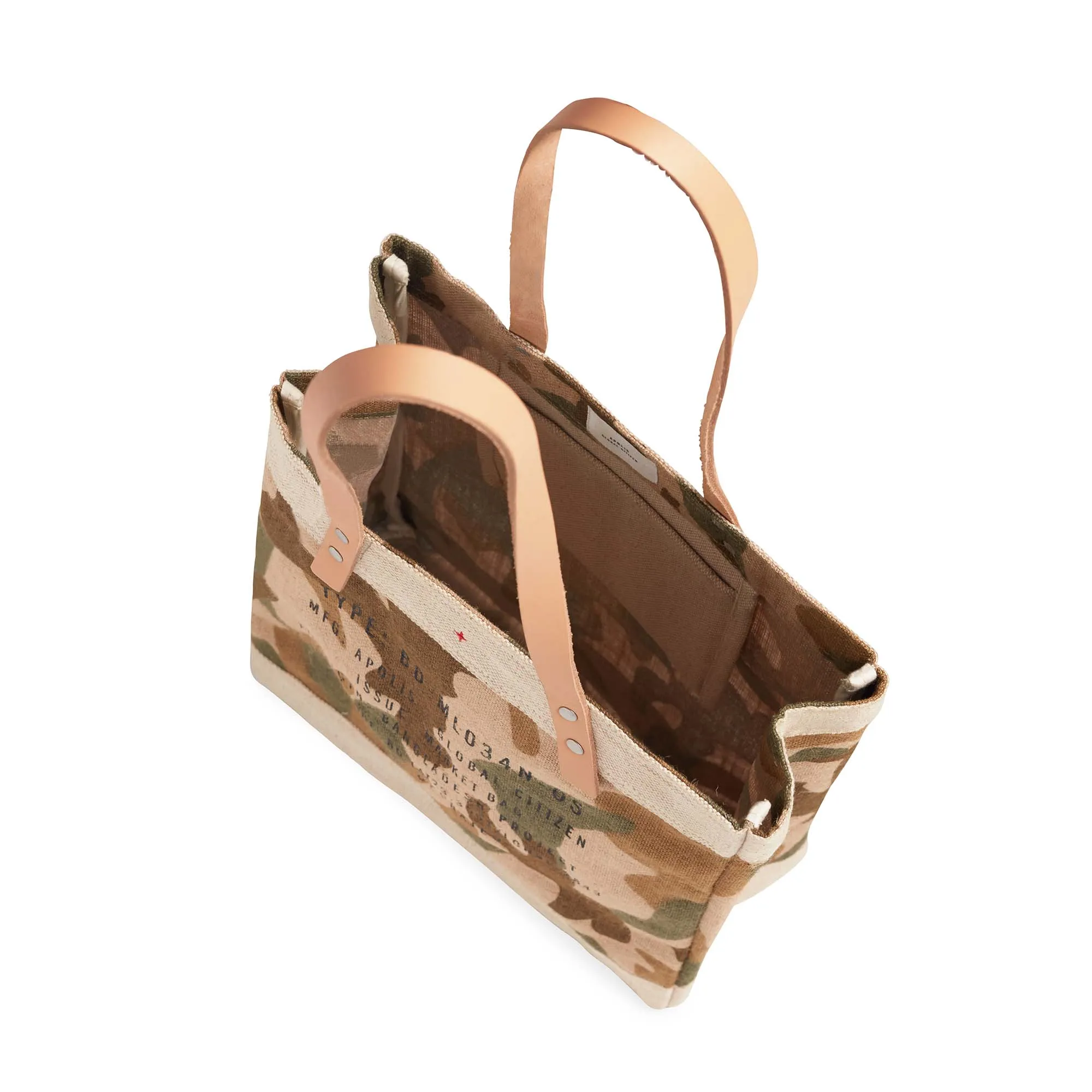 Market Tote in Safari with Large Monogram