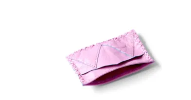 MARTE EGELE BUBBLE GUM PINK OZI CARDHOLDER with Brand’s Metal Logo