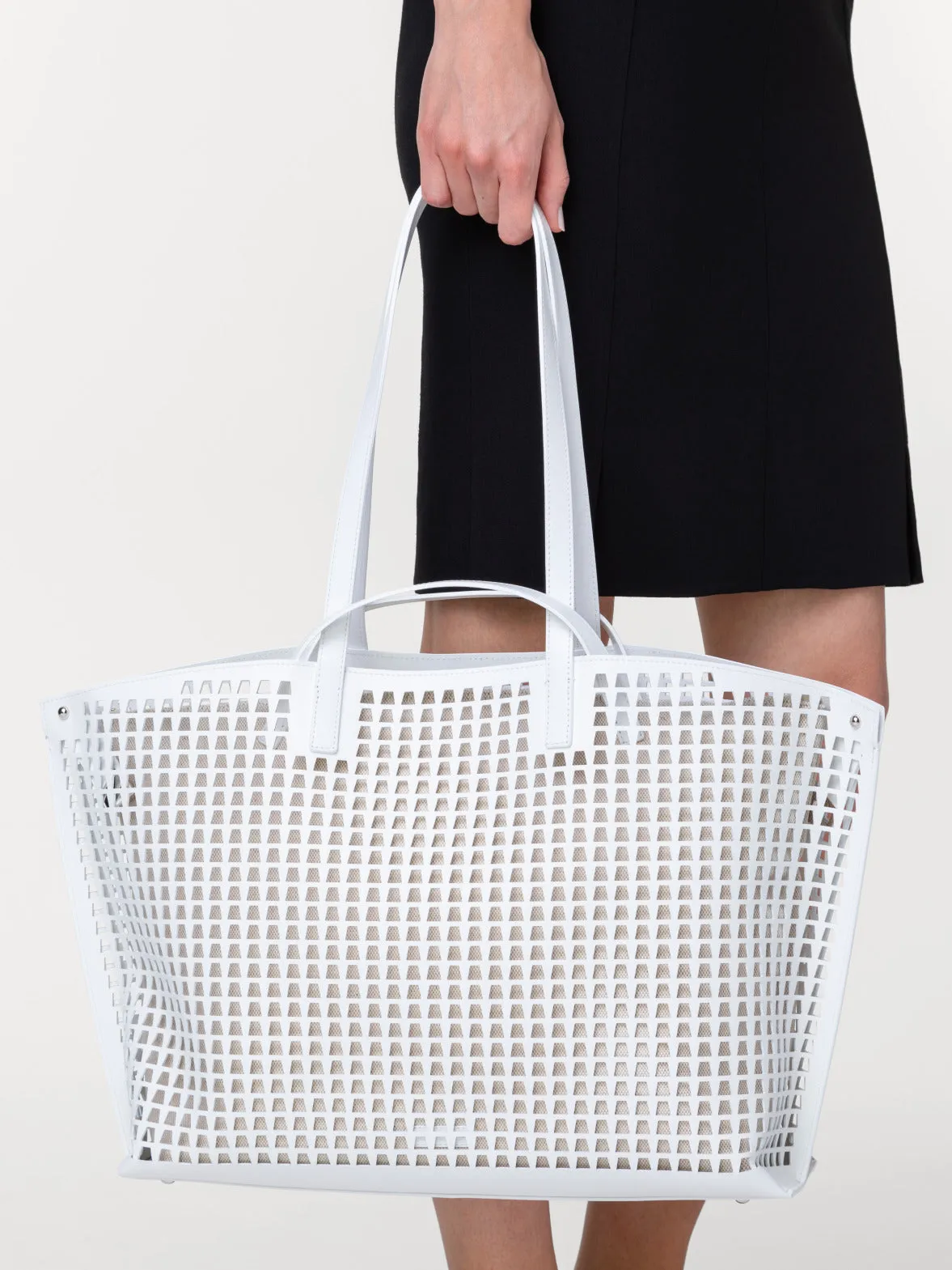 Medium Ai Shoulder Bag in Trapez Lasercut