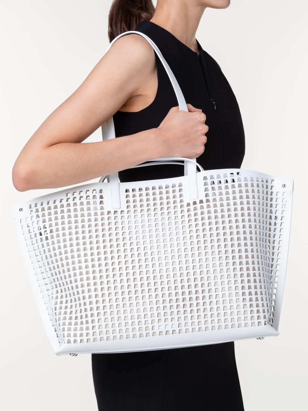 Medium Ai Shoulder Bag in Trapez Lasercut