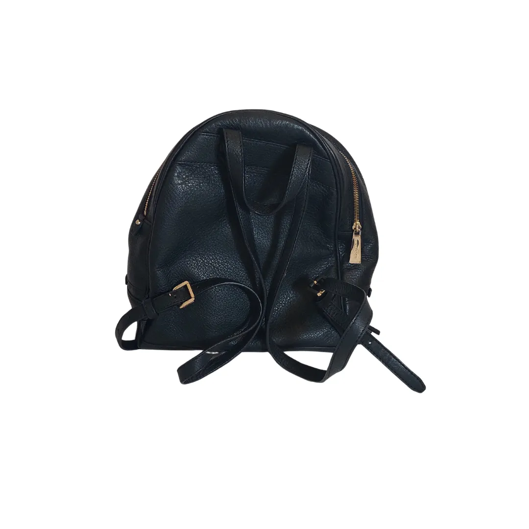 Michael Kors Black Pebbled Leather 'Rhea' Backpack | Gently used |