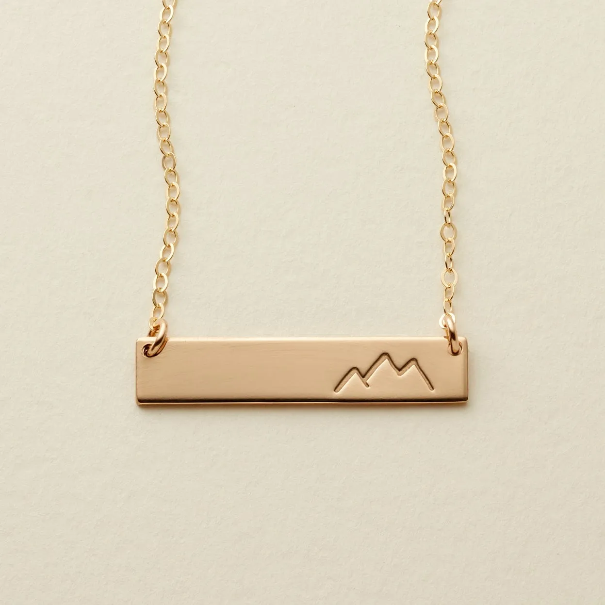 Mountain Bar Necklace | 1.25 horizontal bar | Final Sale