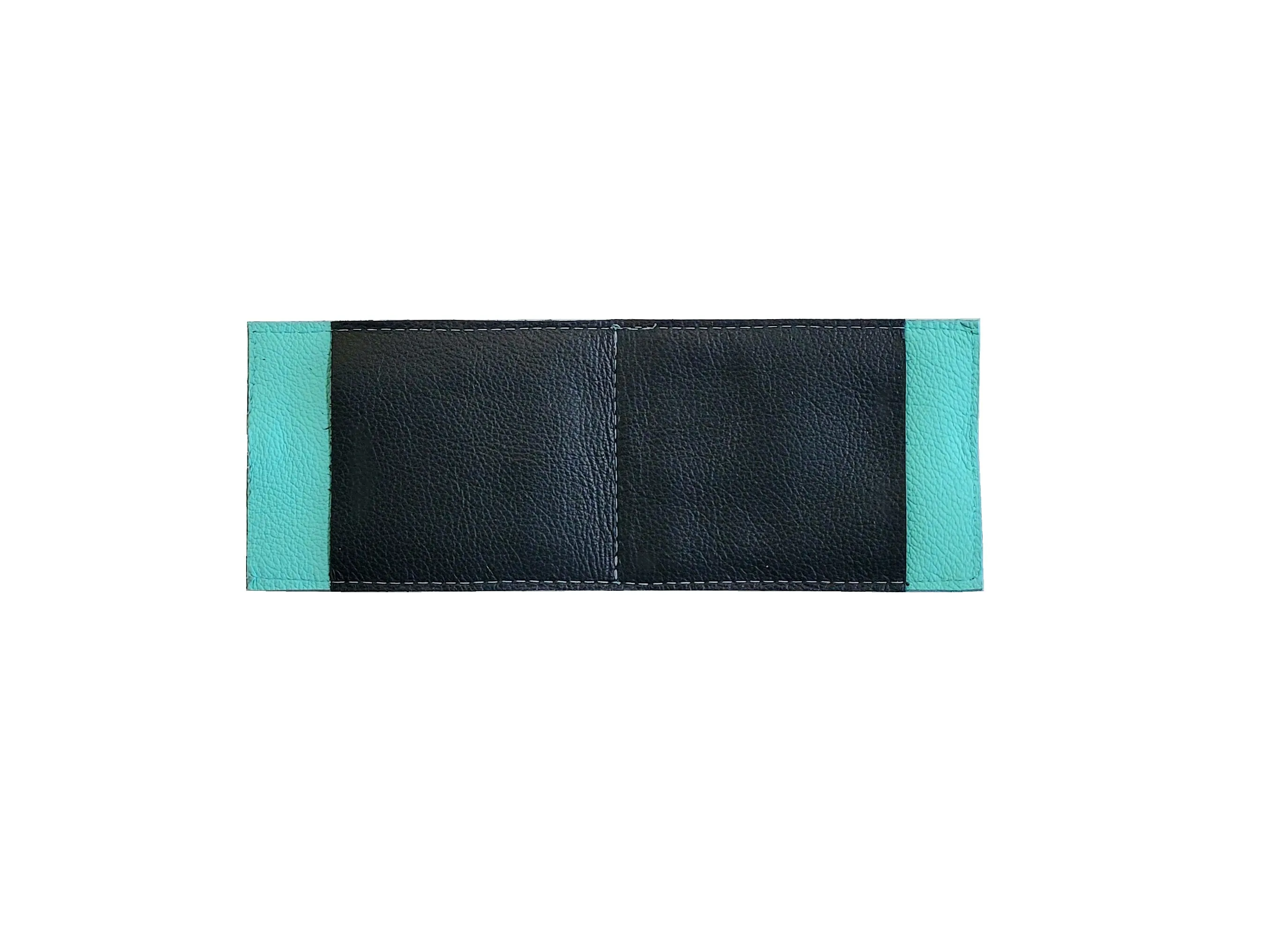 NEW! RMG Black Patent Leather Alligator Embossed / Tiffany Blue Leather Cash Cover/ Wallet