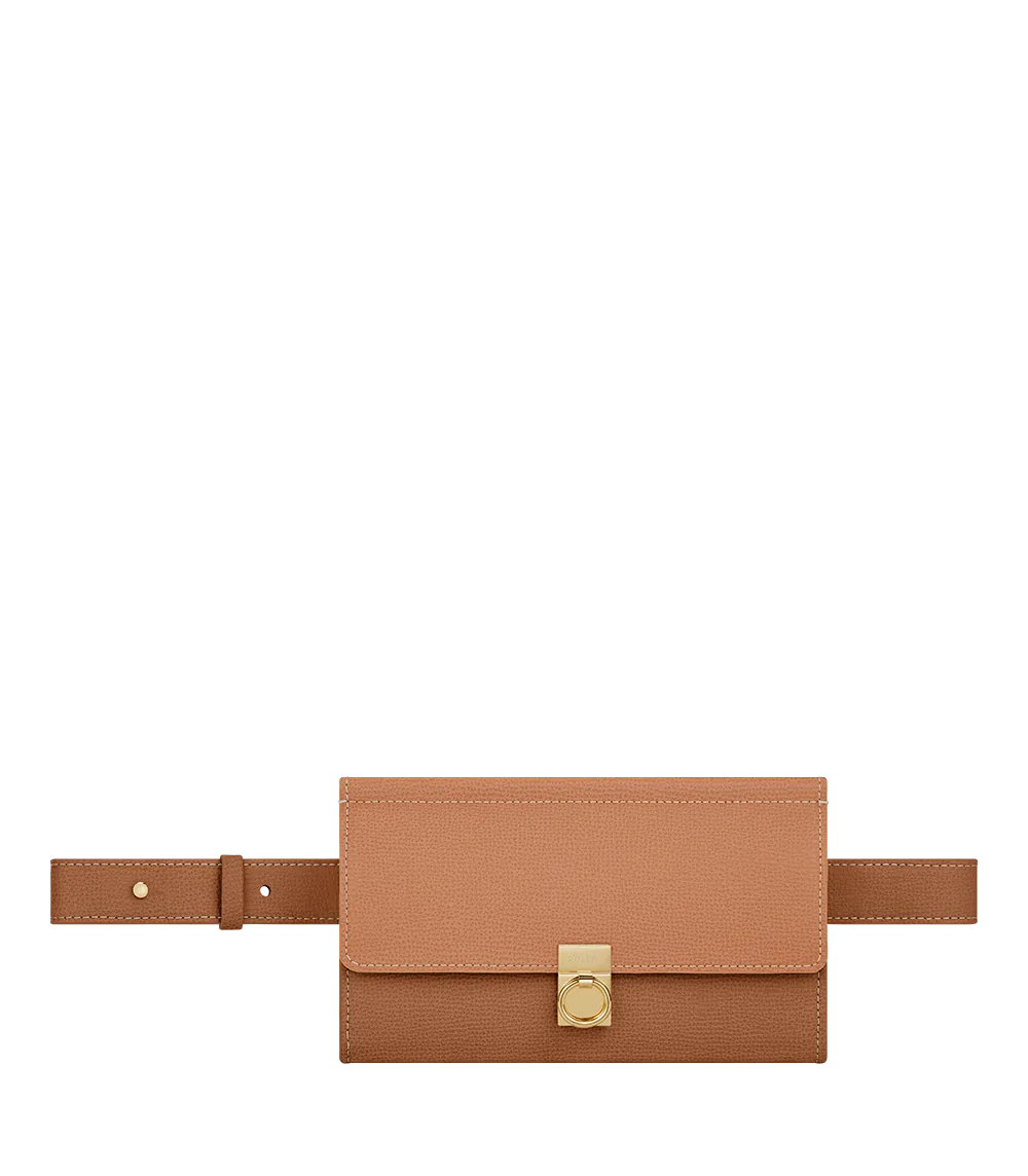 Numéro Sept Belt -  Textured Duo Camel