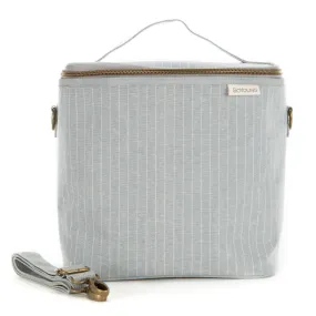 Pinstripe Heather Grey Lunch Bag