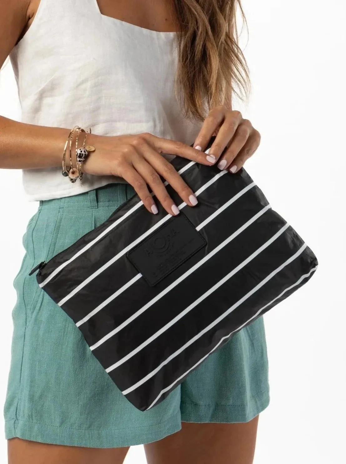 Pinstripe Mid Pouch