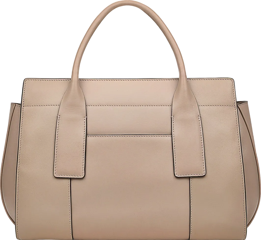 Radley London Nude Leather Woven Medium Flapover Top Handle Bag With Shoulder Strap