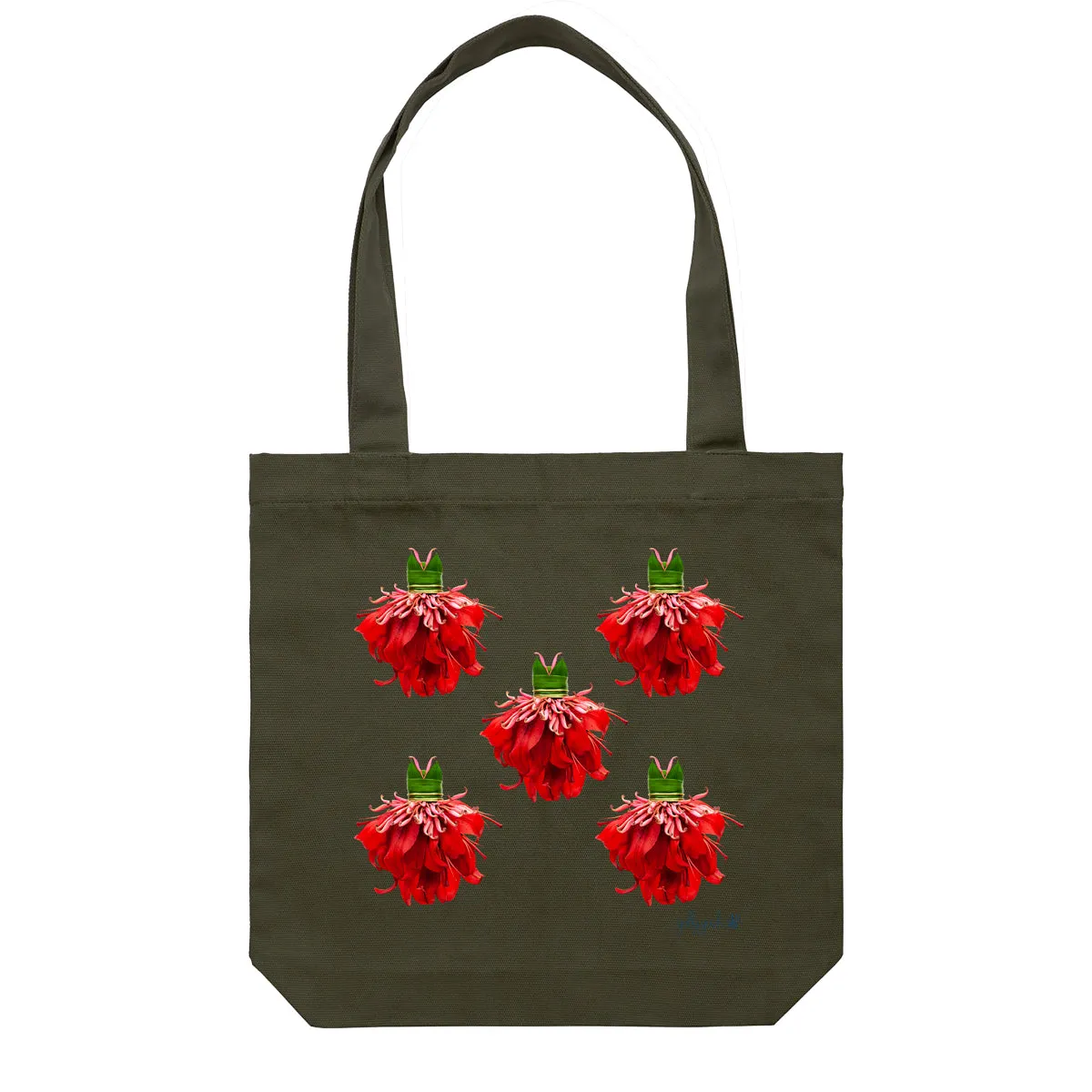 Red Lily Dresses Tote Bag