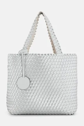 REVERSIBLE TOTE BAG (EGG WHITE SILVER) - ILSE JACOBSEN