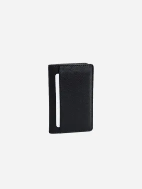 RFID Compact Apple Leather Vegan Wallet | Black