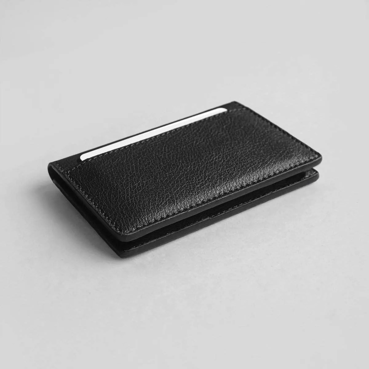 RFID Compact Apple Leather Vegan Wallet | Black