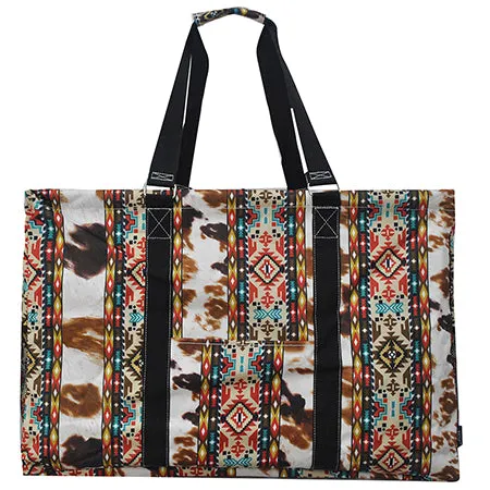 SALE! Tribal Cow Print NGIL Mega Shopping Utility Tote Bag