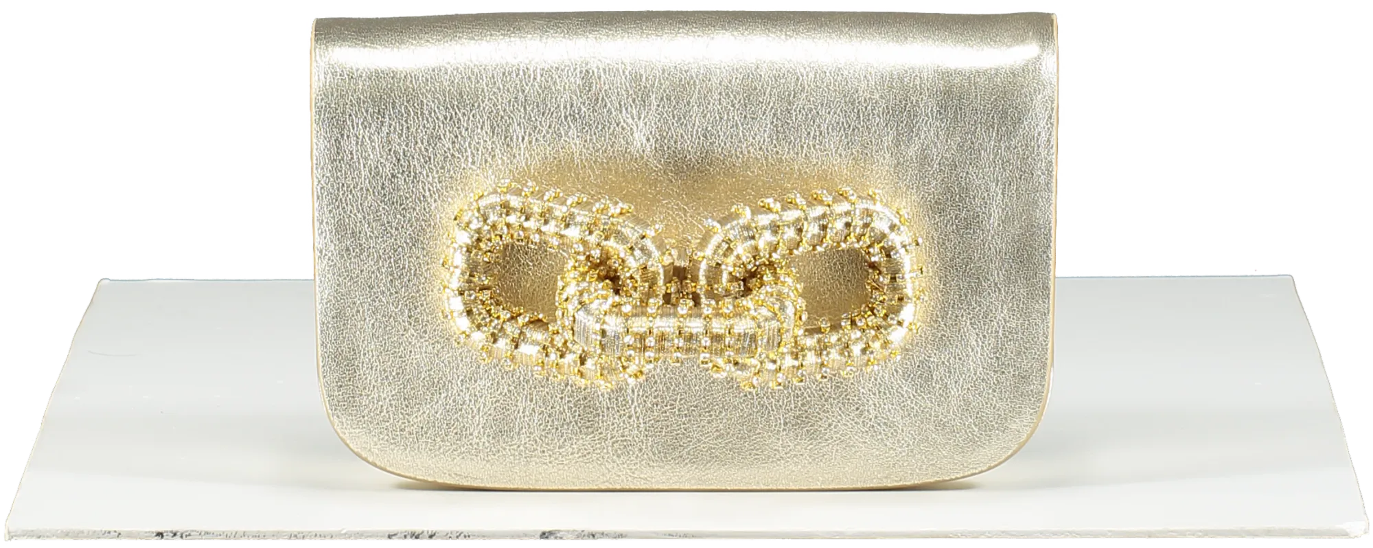 SERENA UZIYEL  Gold Catena Sahara & Glam Two-sided Clutch