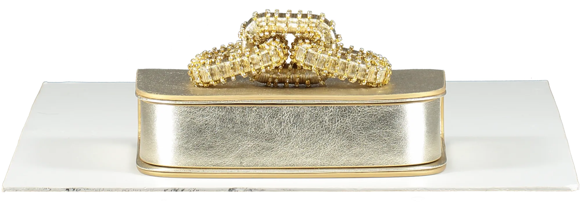 SERENA UZIYEL  Gold Catena Sahara & Glam Two-sided Clutch