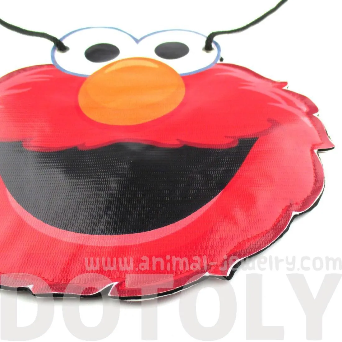 Sesame Street Elmo Muppet Shaped Vinyl Print Cross Body Bag | DOTOLY