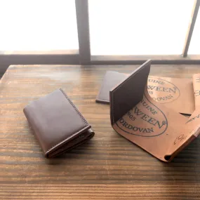 Shell Wallet / Vertical / Palm-Sized Wallet, Trifold【Horween】シェルコードバンのシンプルな三折り財布