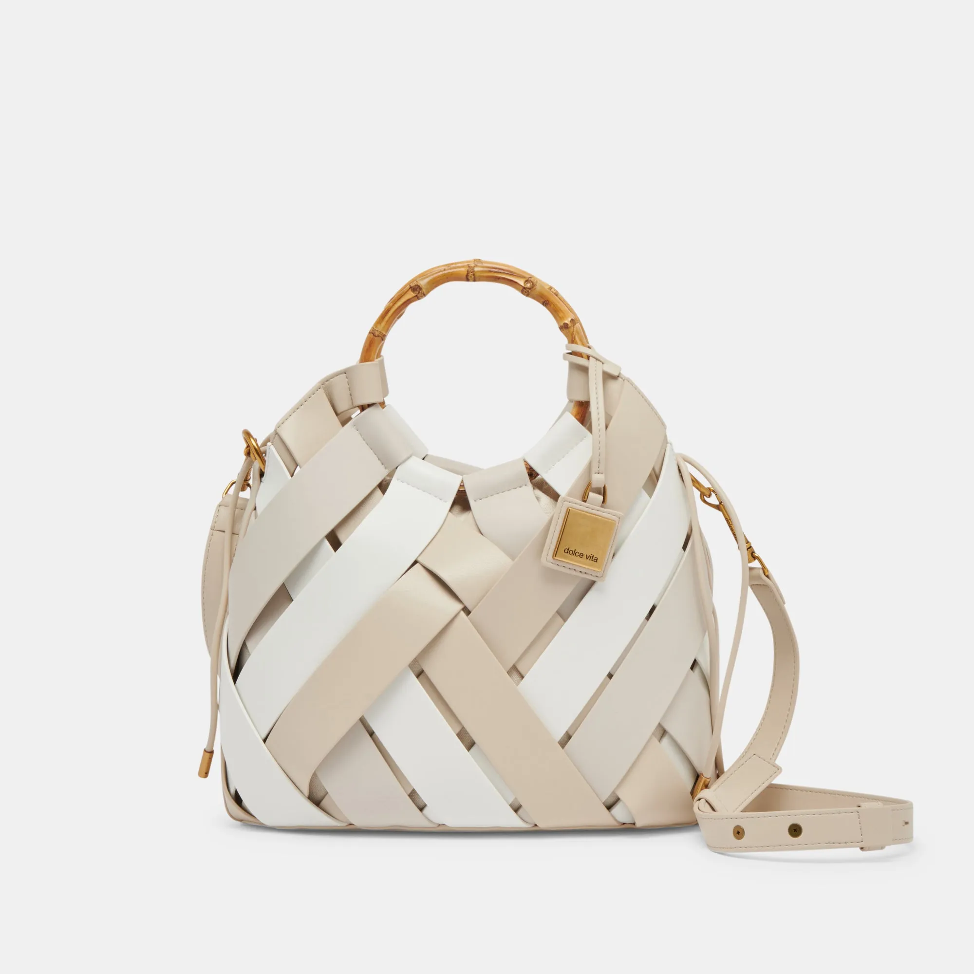 SIENNA HANDBAG IVORY MULTI FAUX LEATHER