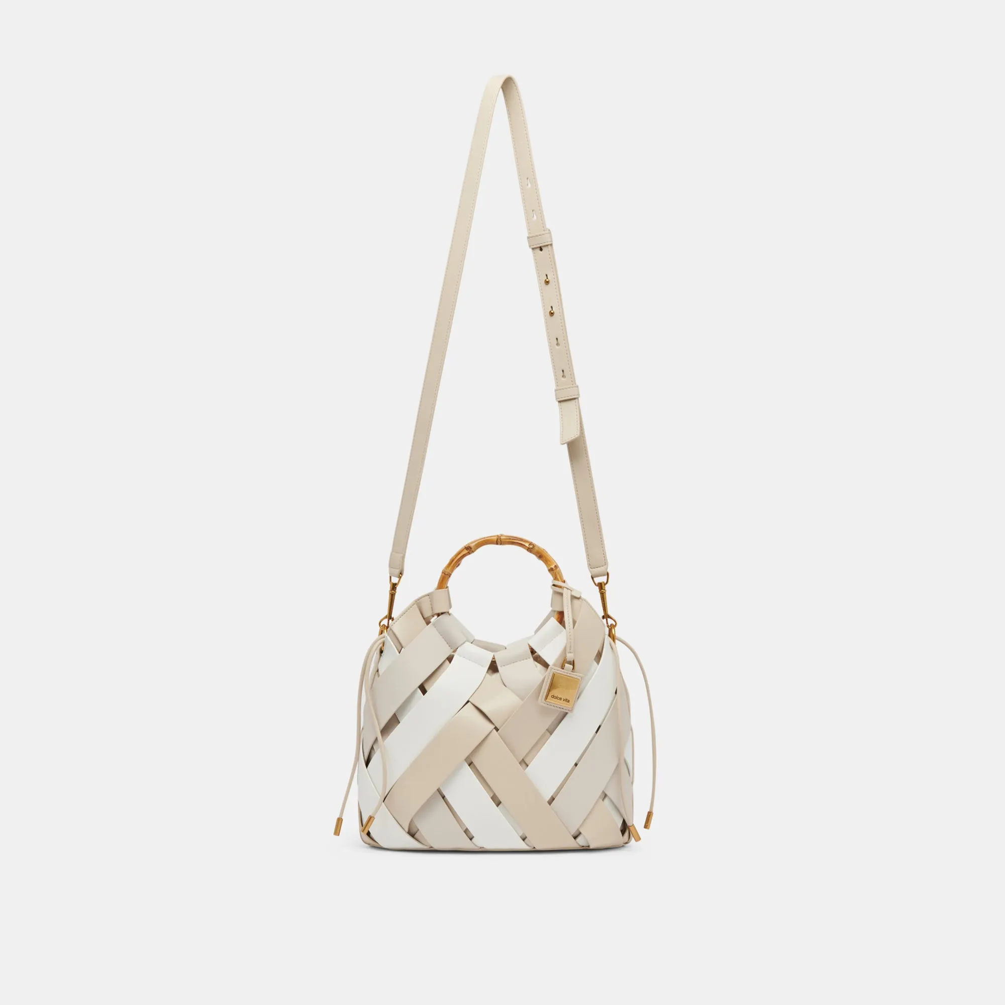 SIENNA HANDBAG IVORY MULTI FAUX LEATHER