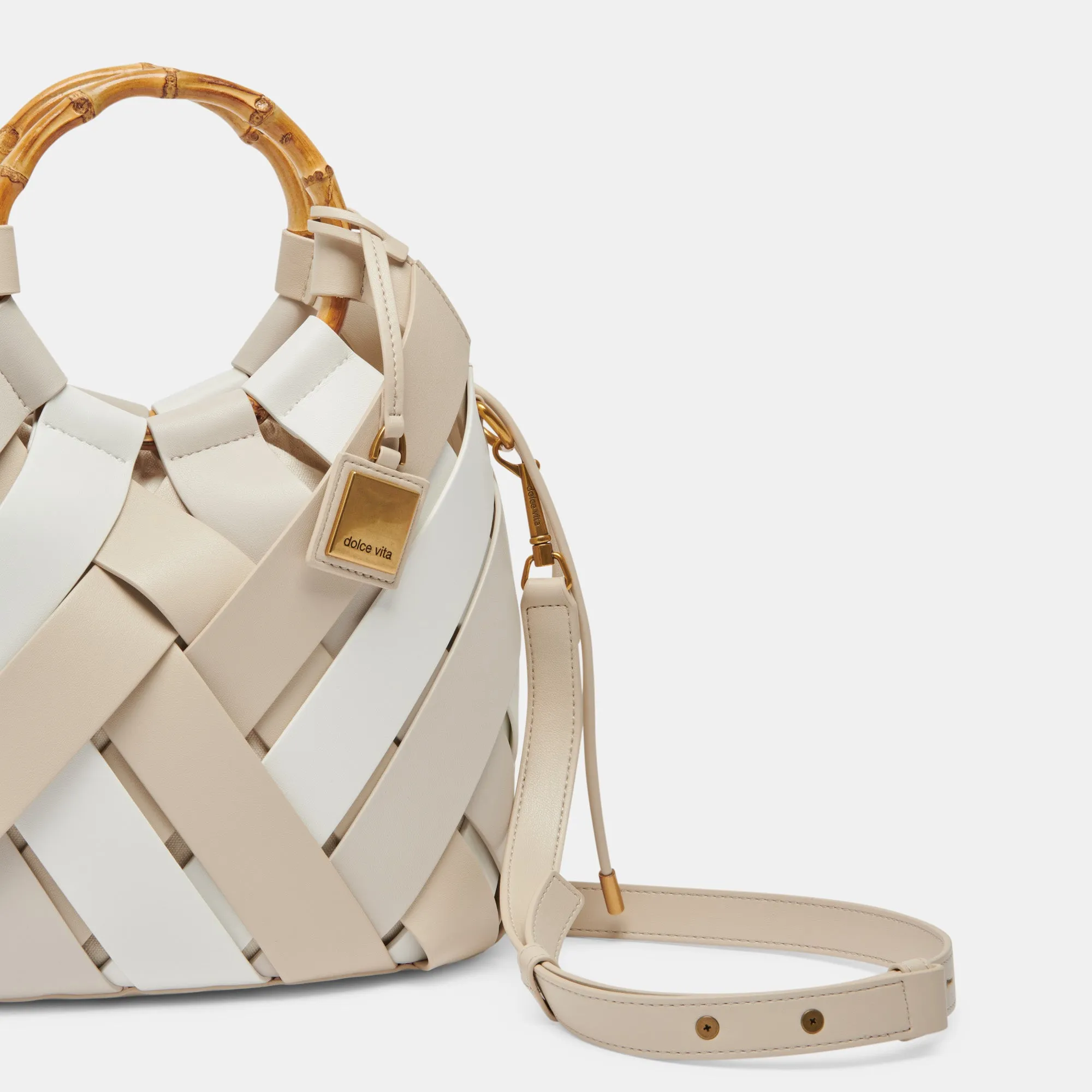 SIENNA HANDBAG IVORY MULTI FAUX LEATHER