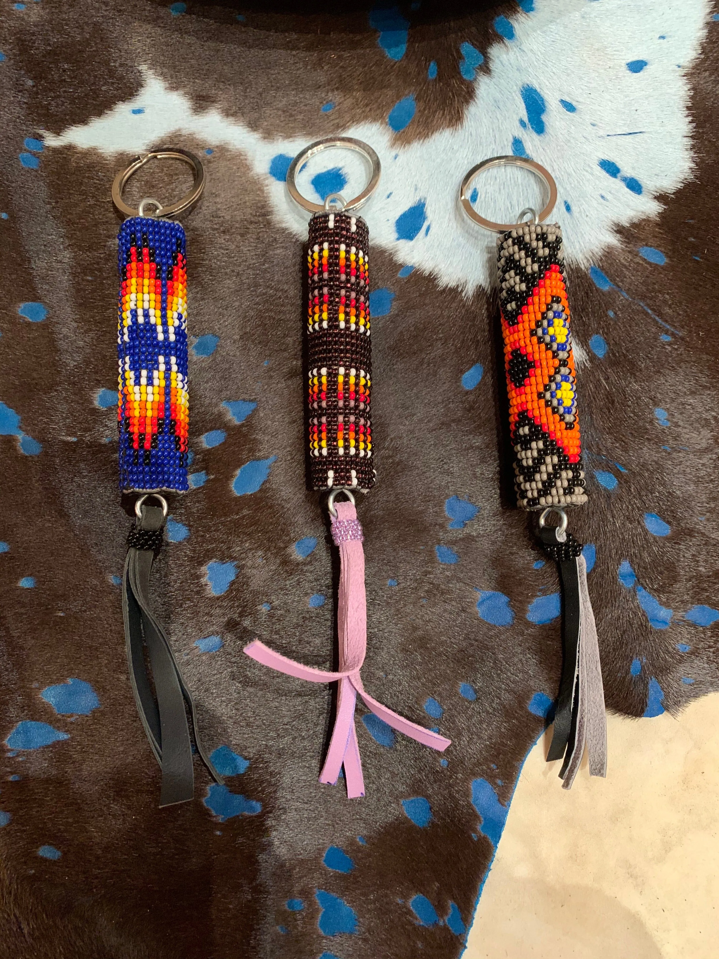 Southwest beaded KEYCHAIN or PURSE PULL