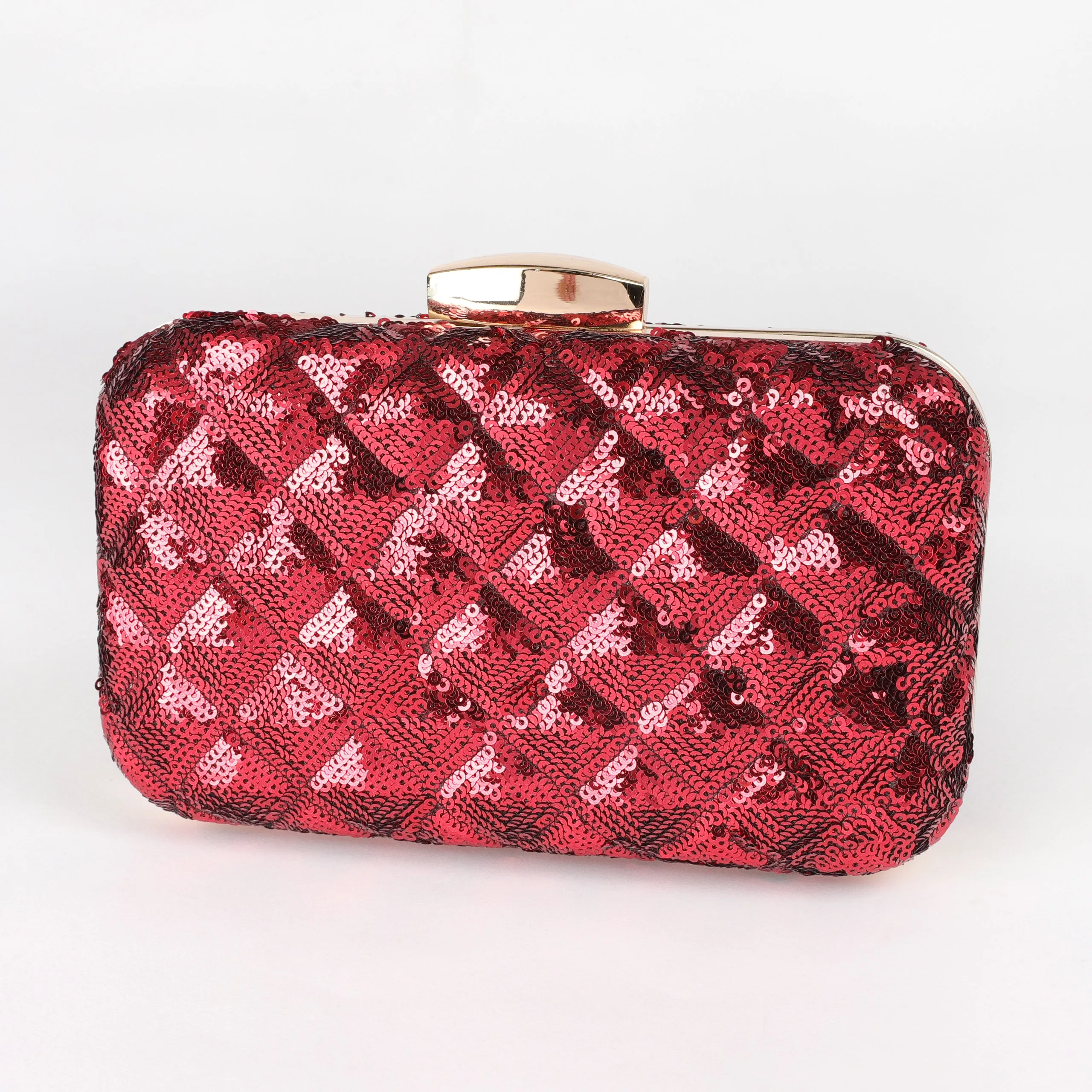 Stacy Red Sequin Clutch