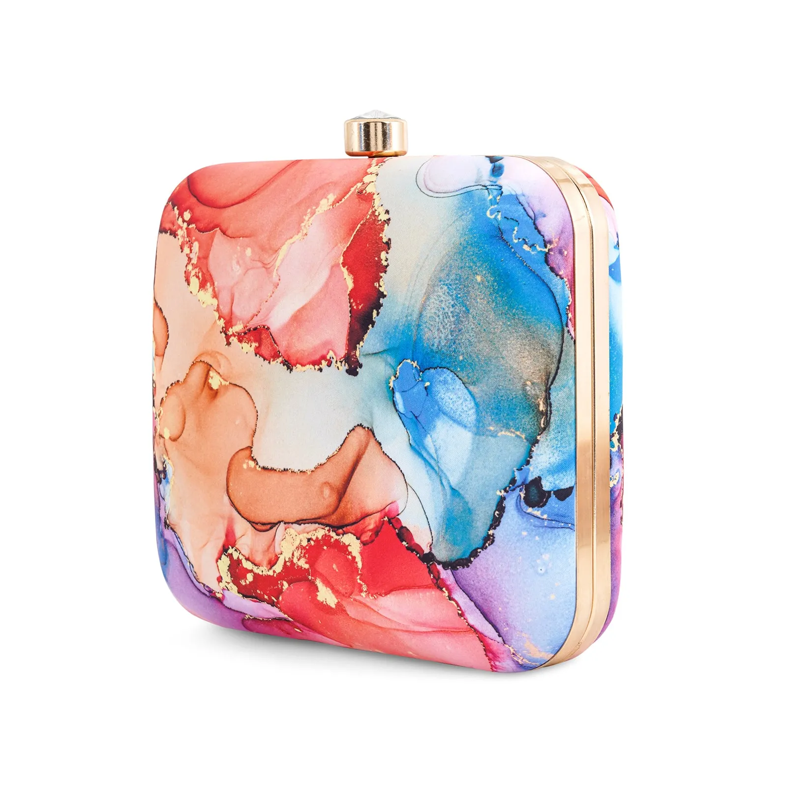 Starlet Charm Multicolour Printed Clutch