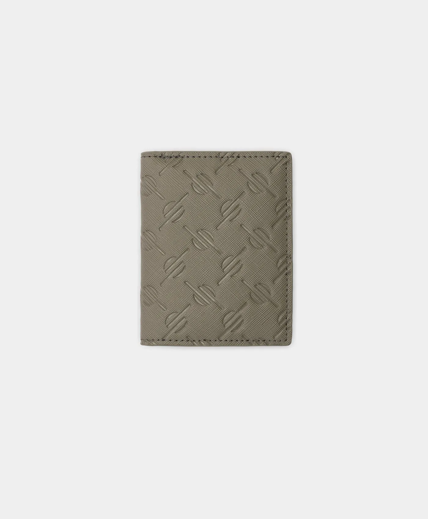 Taupe Grey Kidis Monogram Wallet