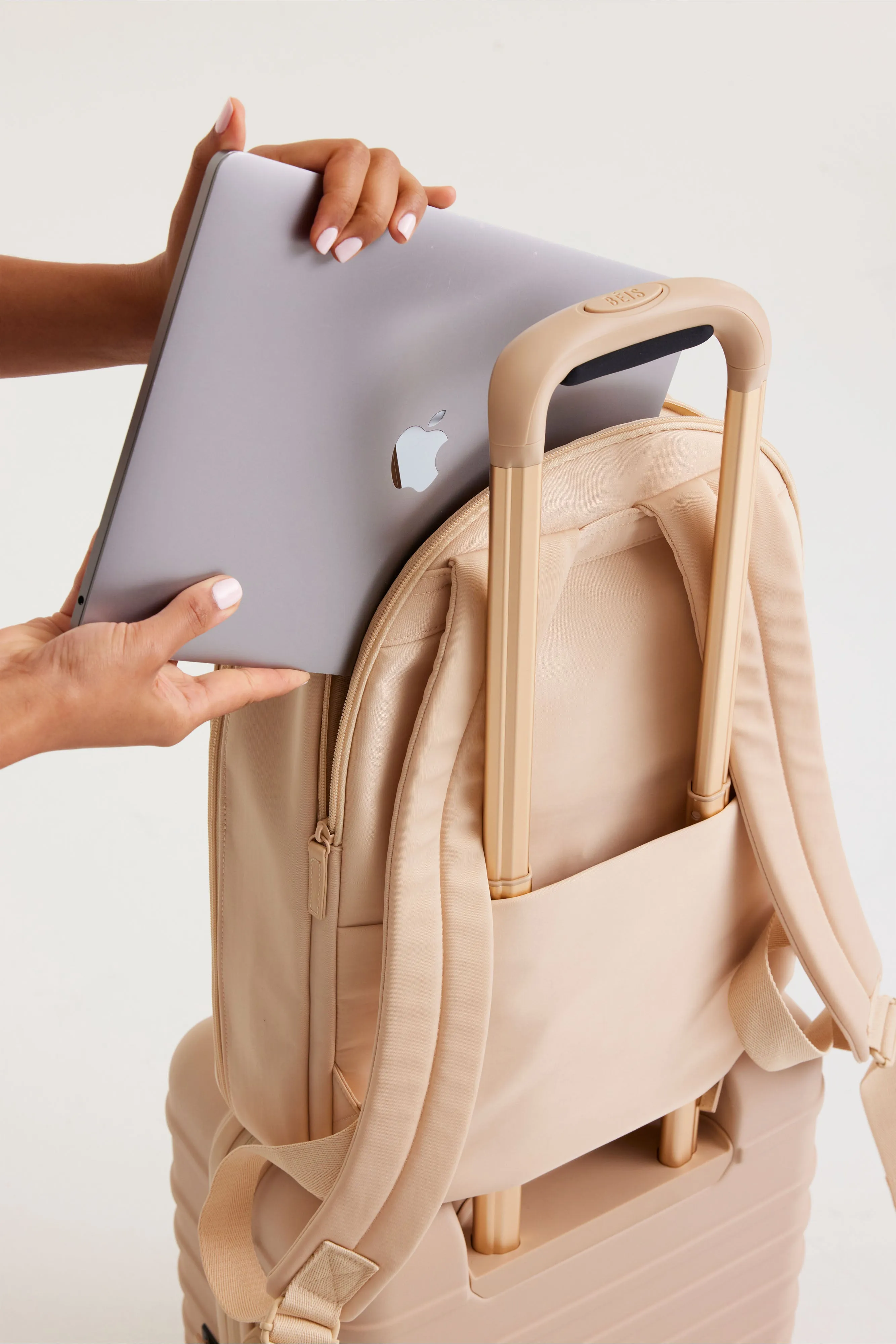 The Commuter Backpack in Beige