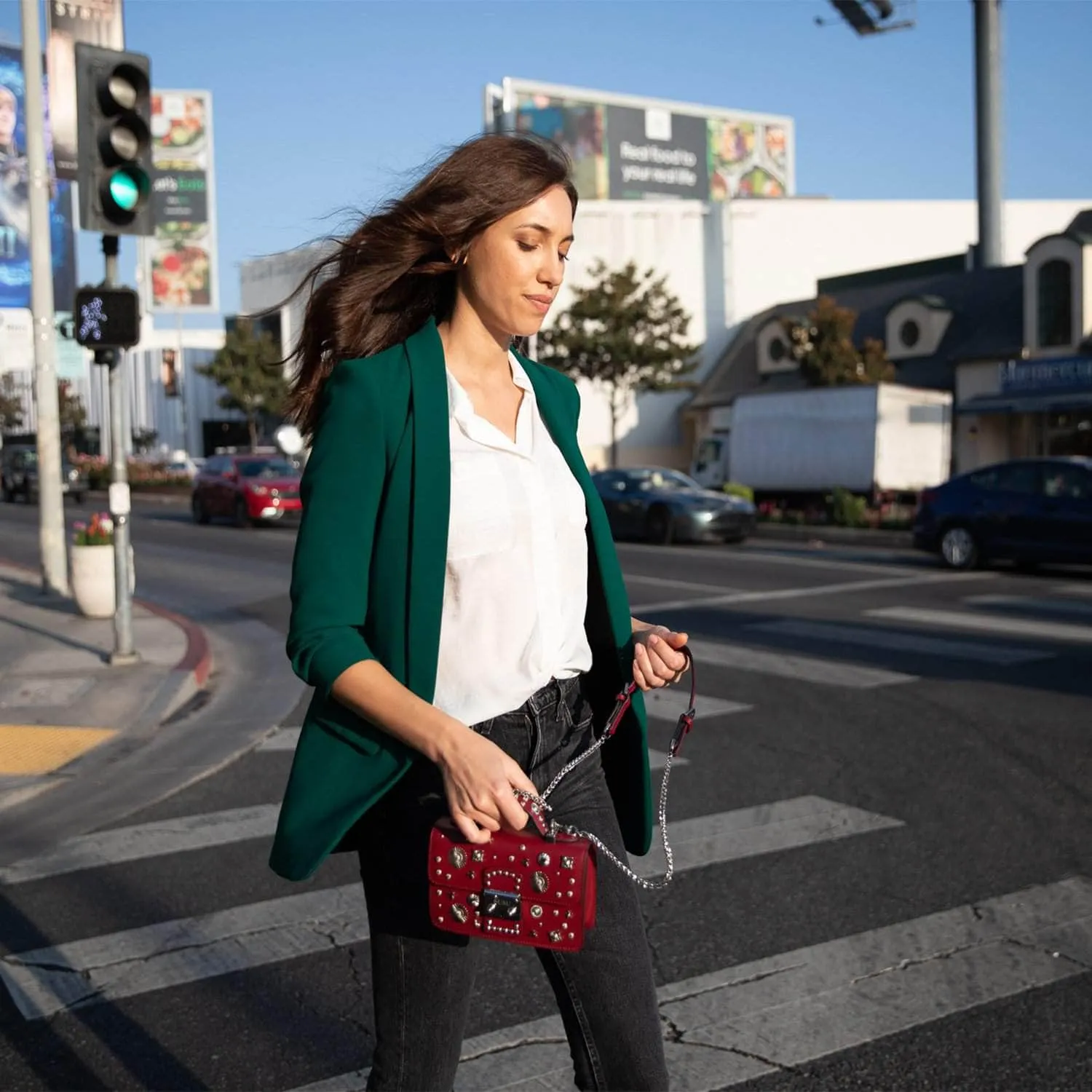 The Hollywood Small Leather Bag Burgundy