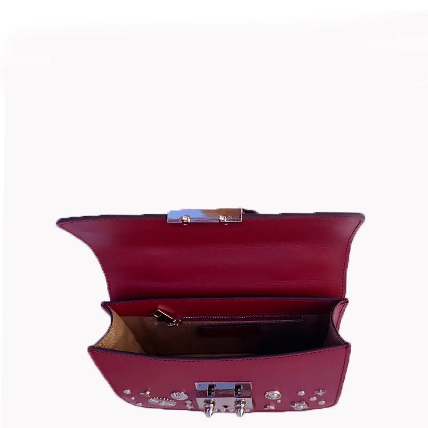 The Hollywood Small Leather Bag Burgundy