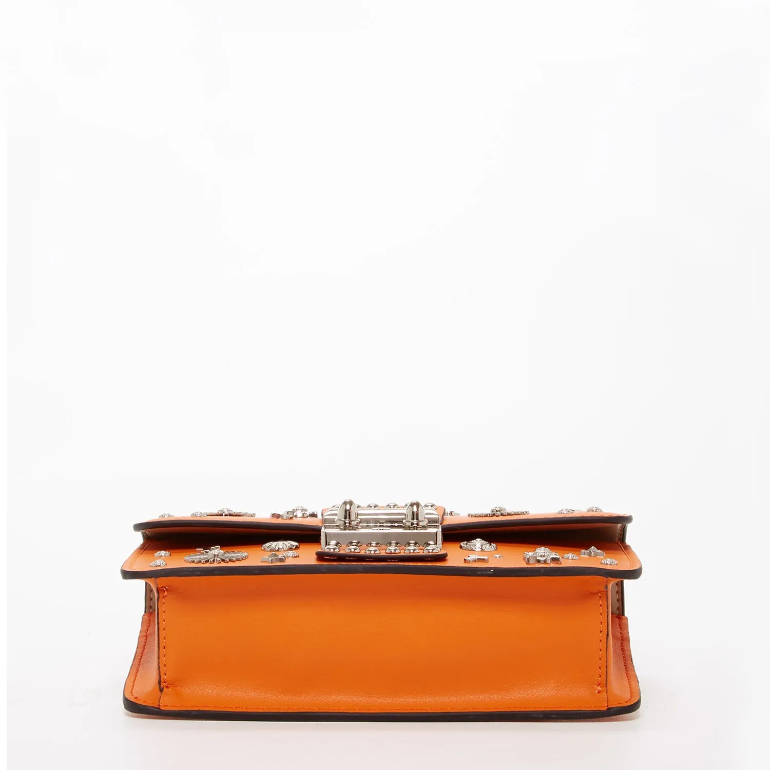 The Hollywood Small Leather Bag Orange