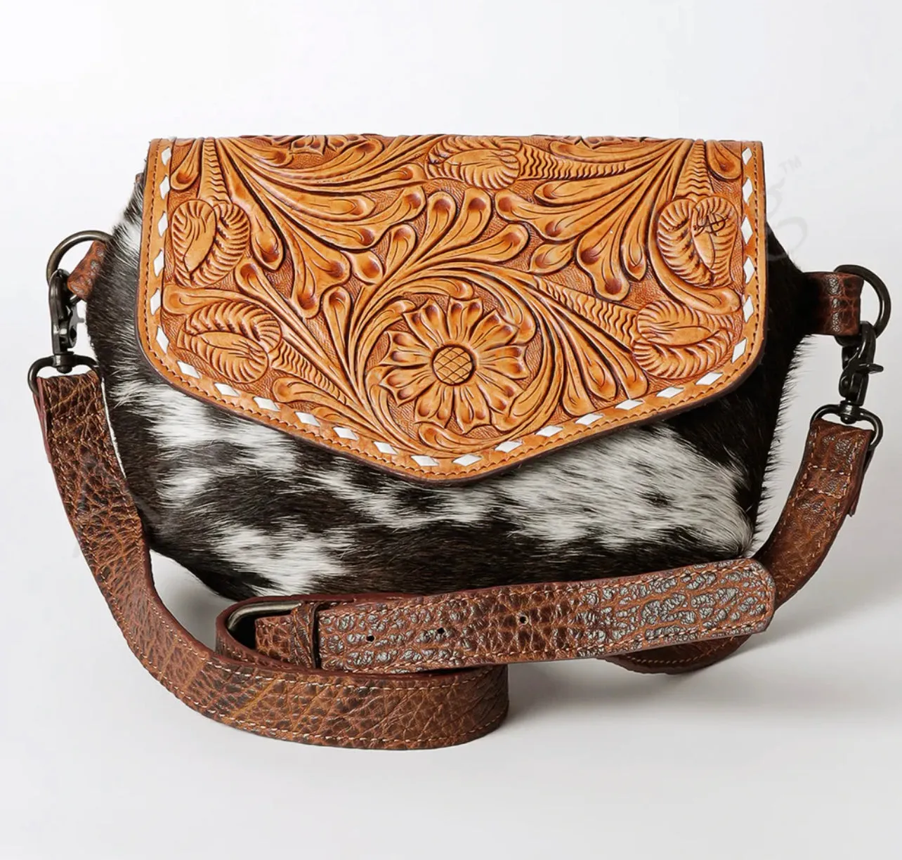 Tooled Cowhide Bag by American Darling