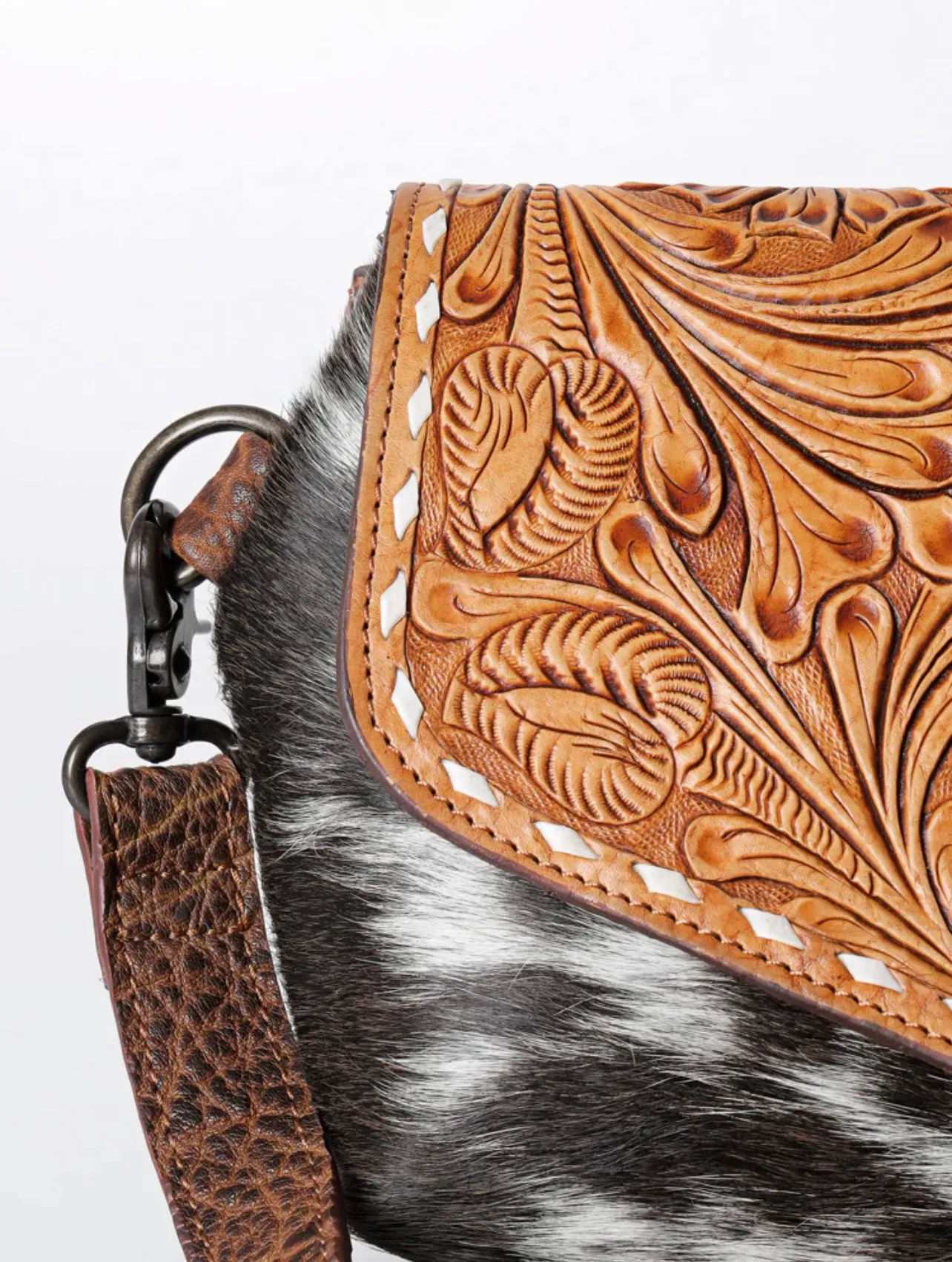 Tooled Cowhide Bag by American Darling