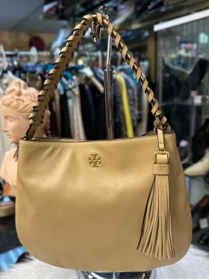 TORY BURCH BROOKE HOBO, shoulder bag Savannah Tan. (Preowned)