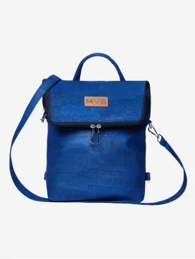 Trio Cork Vegan Backpack | Blue