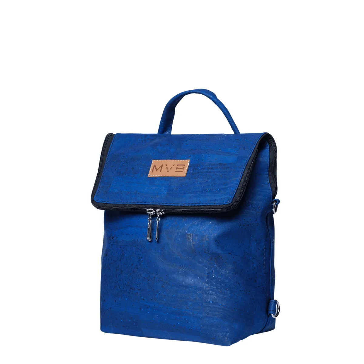 Trio Cork Vegan Backpack | Blue